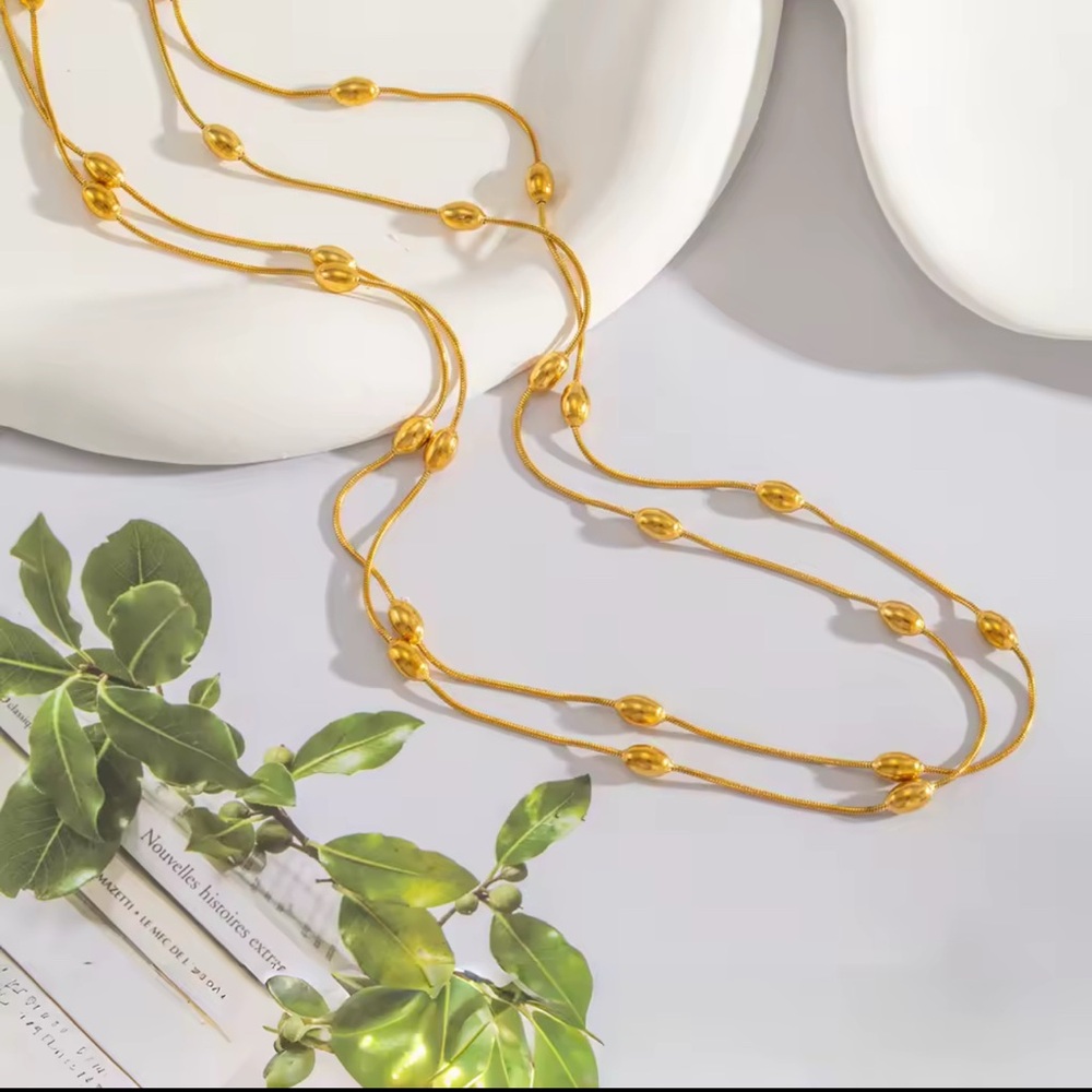 18k gold plated stainless steel necklace